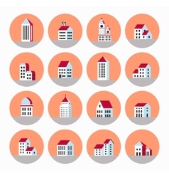 Flat city urban style Royalty Free Vector Image