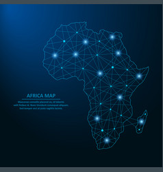 Low poly map of africa Royalty Free Vector Image