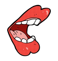 Comic cartoon open mouth Royalty Free Vector Image