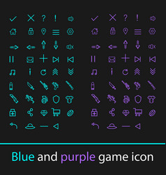 Purple sci fi game user interface Royalty Free Vector Image