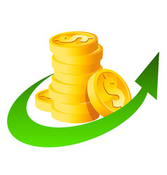 Dollar coin logo icon Royalty Free Vector Image