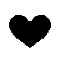 Sign pixel heart in grid 706 Royalty Free Vector Image