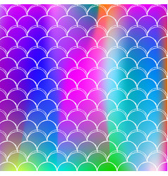Holographic scale background with gradient mermaid
