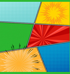 Colorful comics template Royalty Free Vector Image