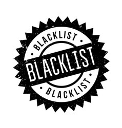 Blacklist rubber stamp Royalty Free Vector Image