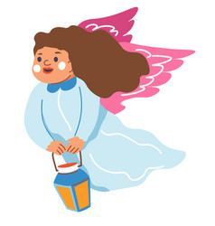 Girl with butterfly wings Royalty Free Vector Image