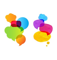 Color paper speech bubbles Royalty Free Vector Image