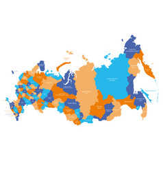 Russia - political map federal divisions Vector Image