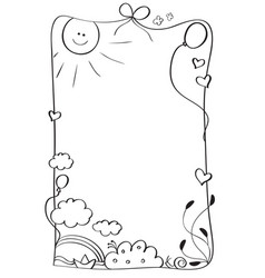 kids summer borders vector images over 690 summer border black and white