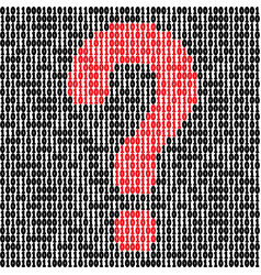 Binary code question mark Royalty Free Vector Image