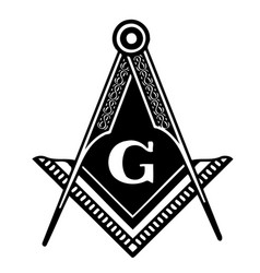 Masonic freemasonry emblem icon logo Royalty Free Vector