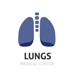 Lung or human lungs icon with bronchial system Vector Image