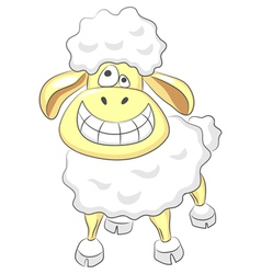 Cartoon funny happy ram Royalty Free Vector Image