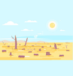 Tropical deforestation Royalty Free Vector Image