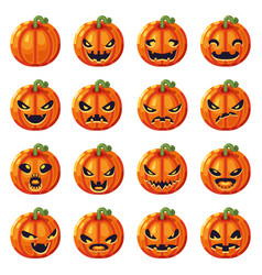 Halloween jack o lantern pumpkin decoration scary Vector Image