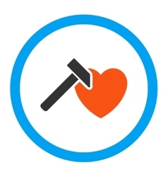 Patient heart rounded icon Royalty Free Vector Image