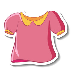 Little girl in pink shirt pointing up Royalty Free Vector