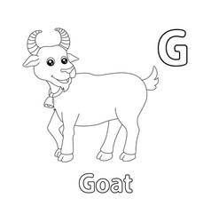 Goose animal tracing letter abc coloring page g Vector Image