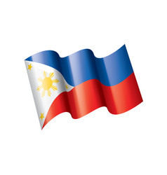 Philippines flag on a white Royalty Free Vector Image