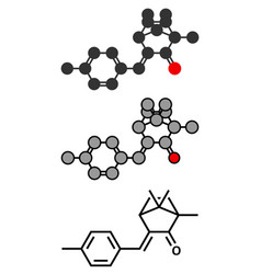 Enzacamene sunscreen molecule uv filter skeletal Vector Image
