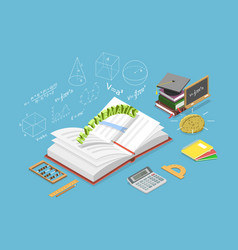 Maths concept flat style design Royalty Free Vector Image