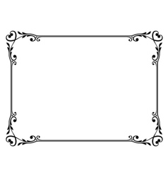 Calligraphy ornamental decorative frame with heart