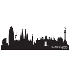 Barcelona skyline Royalty Free Vector Image - VectorStock