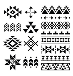 Navajo print aztec pattern tribal design native Vector Image