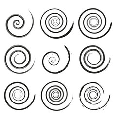 Black spiral swirl circle Royalty Free Vector Image