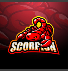 Scorpion mascot esport logo design Royalty Free Vector Image