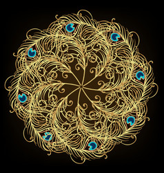 Download Peacock Circular Ornament Royalty Free Vector Image