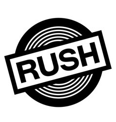 Rush Black Stamp Royalty Free Vector Image - Vectorstock