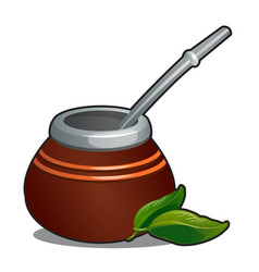 Mate tea grunge icon Royalty Free Vector Image