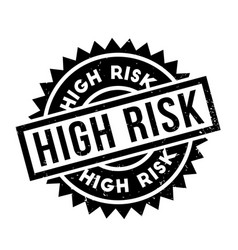 High risk typographic stamp Royalty Free Vector Image