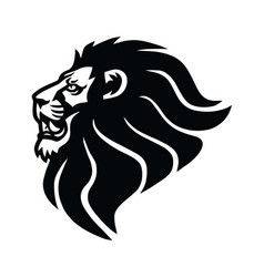 Angry lion head roaring logo mascot Royalty Free Vector