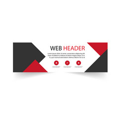 Modern red header design background image Vector Image