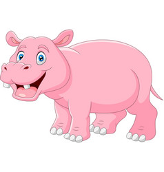 Cartoon hippo with open mouth Royalty Free Vector Image