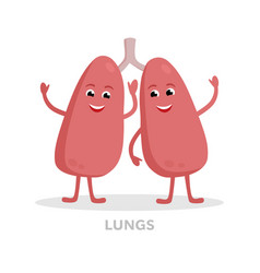 Strong healthy heart cartoon character isolated on