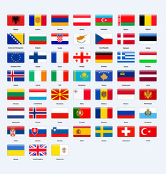 All flags of the countries of the european union Vector Image