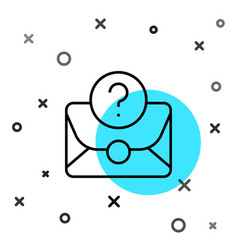White envelope with question mark icon isolated Vector Image