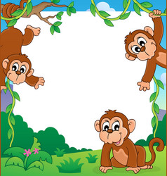 Monkey theme collection 1 Royalty Free Vector Image