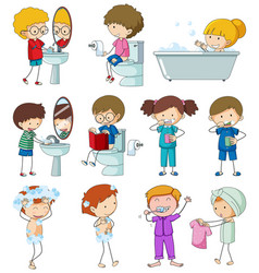 Bath set Royalty Free Vector Image - VectorStock