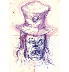 Scary clown Royalty Free Vector Image - VectorStock