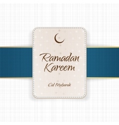 Ramadan kareem eid mubarak paper banner vector