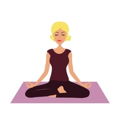 Yoga postures silhouette set Royalty Free Vector Image