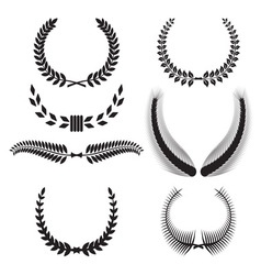 Set - laurel wreath Royalty Free Vector Image - VectorStock