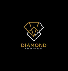 Diamond Luxury Logo Design Royalty Free Vector Image