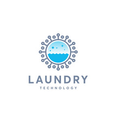 Laundry technology logo designs cloth wash logo Vector Image