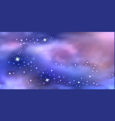 Magic galaxy space with shiny nebula star dust Vector Image