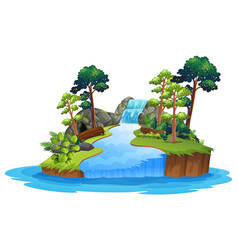 Nature water in forest royalty free vector image